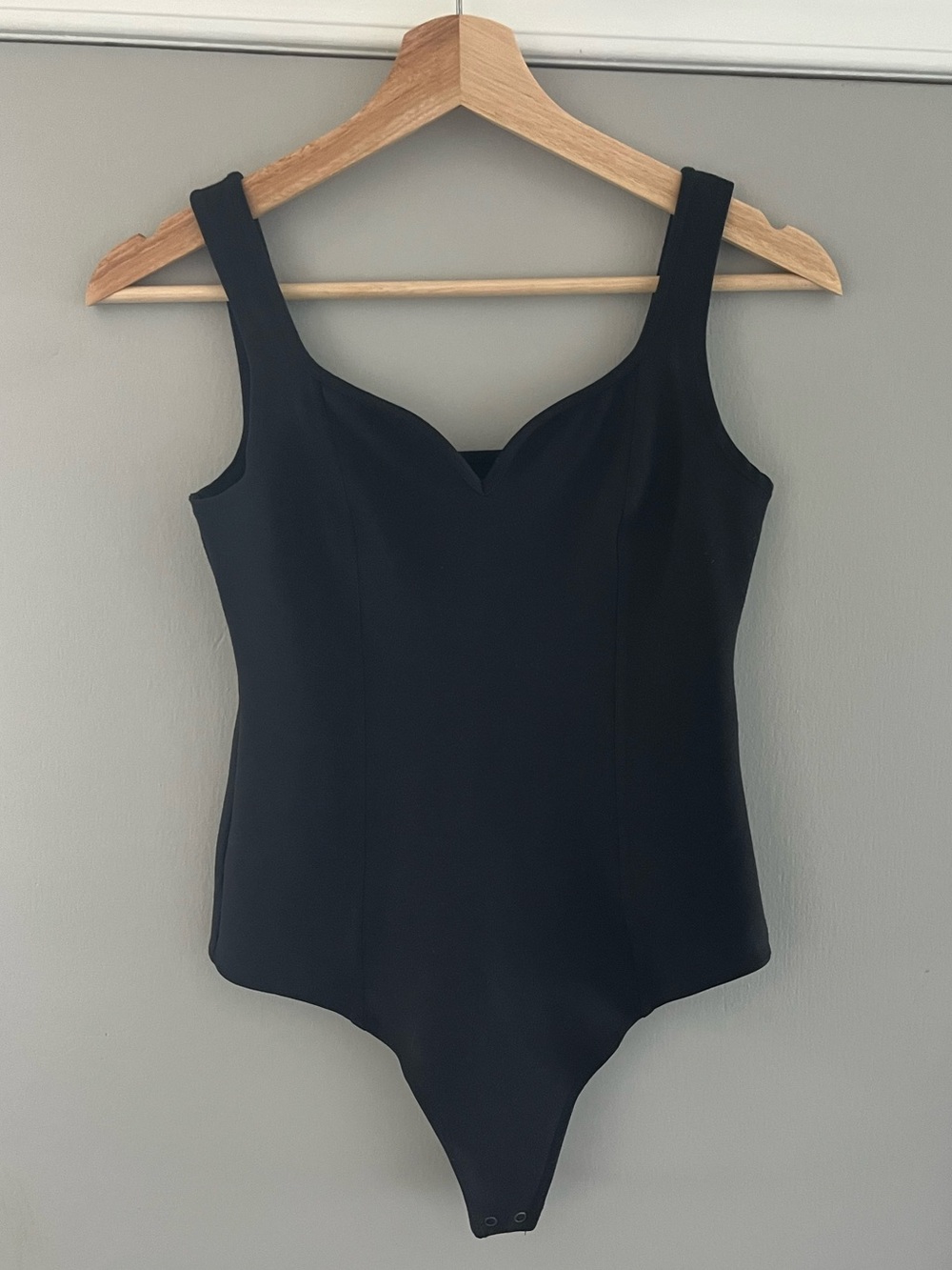 Abercrombie & Fitch Black Sweetheart Neckline Bodysuit